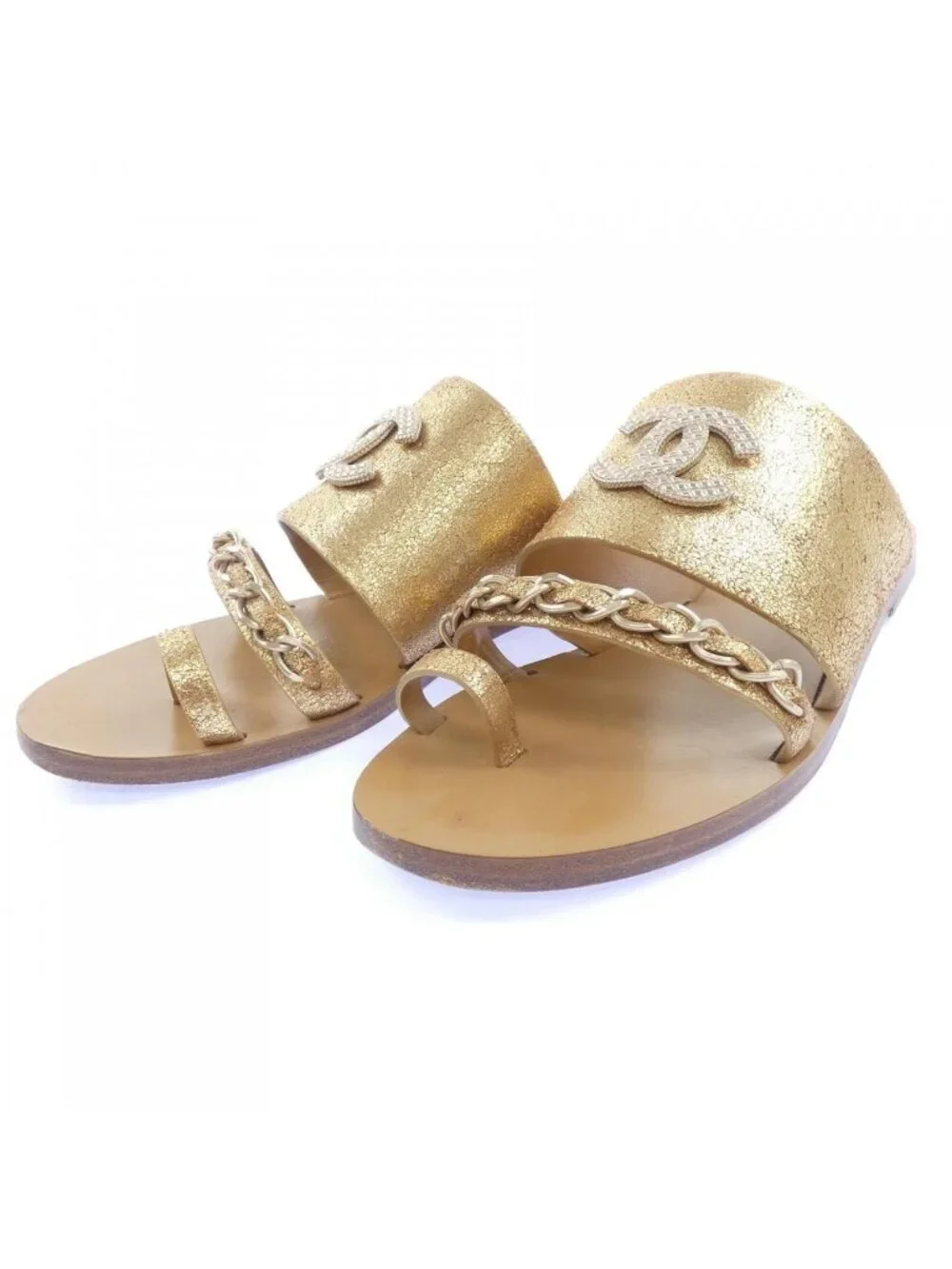 Chanel Sandals Gold
